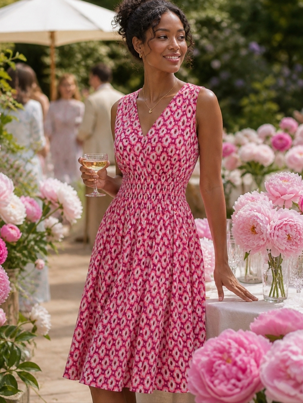 KATE SPADE New York Ikat Posey Silk Dress